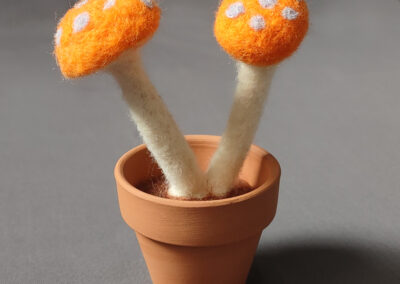 Orange Mushrooms | approximately 4" high | sold